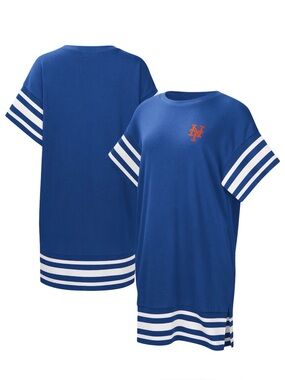 New Touch Stadium New York Mets Women's Cascade T-Shirt Dress Size Medium
